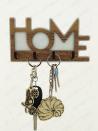 Dekoratif Home Ahşap Anahtar Askısı (Açık Ceviz)
