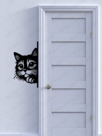 Kapı Yanı Kedi Duvar Dekoru (Sol)